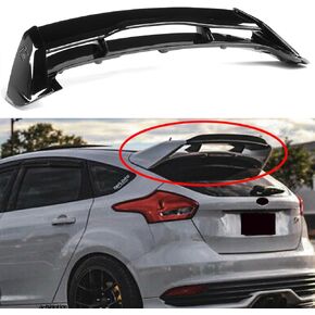Rear Trunk Spoiler Lid Compatible with for Ford Focus Hatchback 2013-2018 RS Style Rear Trunk Spoiler Lid, Glossy Black in Kuwait