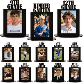 13 Pcs K-12 Picture Frame 2026 Graduation Table Centerpieces 5.5 x 8.75 Inch Wood Grad Photo Display Frame for Graduation Party Supplies(Black) in Kuwait