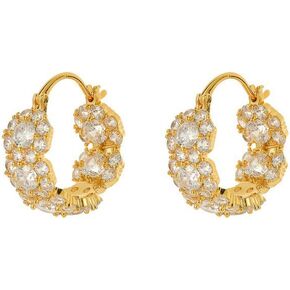 MIKAMU 14K Gold Hoop Earrings for Women CZ cubic zirconia Gold Plated dainty Hoop Earring for Women Jewelry in Kuwait