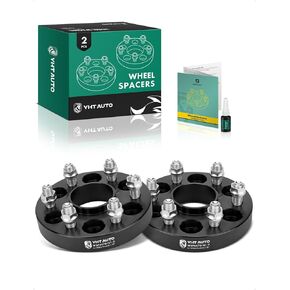 فواصل عجلات YHTAUTO 6x120 مم مركزية مقاس 1.25 بوصة متوافقة مع موديلات كاديلاك وشيفروليه وبويك وجي إم سي وساب، SRX، بليزر، كولورادو، فواصل إطارات مزورة مع مسامير M14x1.5 66.9 محور تتحمل 4 قطع، أسود in Kuwait