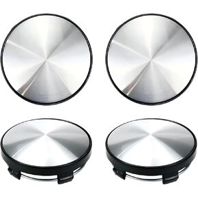 4 PCS Car Rim Center Covers, 60MM Wheel Hub Center Caps, Universal Wheel Centre hub Caps Replacement, for Most Cars, SUVs (Black & SIlver) in Kuwait