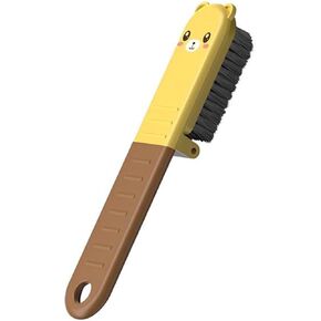 فرشاة أحذية محمولة قابلة للطي من ليتل بير، فرشاة تنظيف ذات شعيرات متعددة الوظائف للملابس والسجاد وحوض الاستحمام والمرحاض وما إلى ذلك (أصفر) in Kuwait