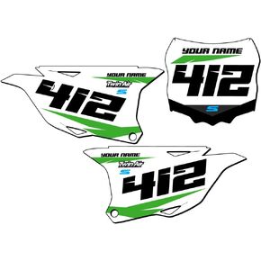 2022-2025 KX 112 SG64 Custom MX Number Plates Senge Graphics Kit Compatible with Kawasaki in Kuwait