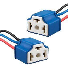 YoRise H4 HB2 9003 قابس موصل أسلاك السيارة الأمامي، موصل مقبس سيراميك 16AWG، استبدال أسلاك السيارة شديدة التحمل لمصابيح الضباب، المصابيح الأمامية، أحزمة التتابع H4 (قطعتان) in Kuwait