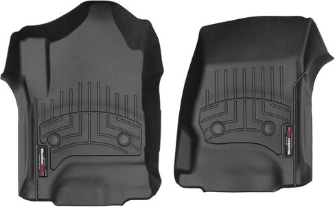 بطانات أرضية مخصصة من WeatherTech لـ Silverado 1500، Sierra 1500، Sierra 2500HD/3500HD، Sierra 1500 Limited، Silverado LD 1500، Silverado 2500HD/3500HD - الصف الأول (447221)، أسود in Saudi Arabia