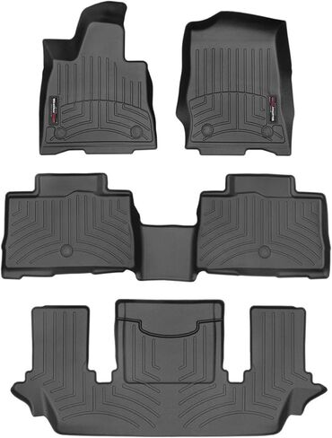 WeatherTech Custom Fit FloorLiners for Lincoln Aviator - Full Set (441576-1-2-3), Black in Saudi Arabia