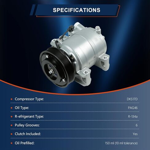 ضاغط مكيف هواء CO11200C متوافق مع 2008-2013 Nissan Rogue، 2014-2015 Nissan Rogue Select 2.5L L4 استبدال #97490,92610JM01C,10347900 in Kuwait