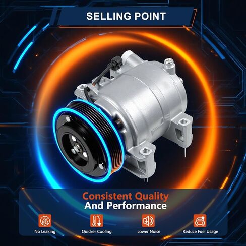 ضاغط مكيف هواء CO11200C متوافق مع 2008-2013 Nissan Rogue، 2014-2015 Nissan Rogue Select 2.5L L4 استبدال #97490,92610JM01C,10347900 in Kuwait