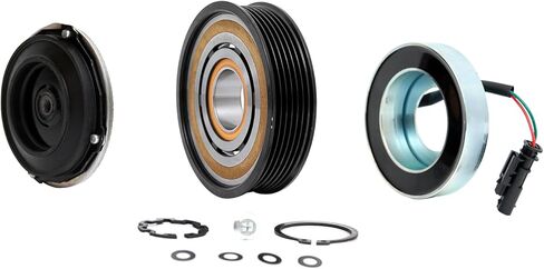 FKG AC Compressor Clutch Assembly Repair Kit fit for 2015-2023 Chevy Silverado 2500 HD 3500 HD (V8 6.6L DIESEL Only), 2015-2023 GMC Sierra 2500 HD 3500 HD (V8 6.6L DIESEL Only) in Saudi Arabia