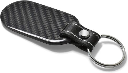 iPick Image for Chevrolet Black Logo Real Black Carbon Fiber Tag Style Key Chain - Official Licensed in Kuwait