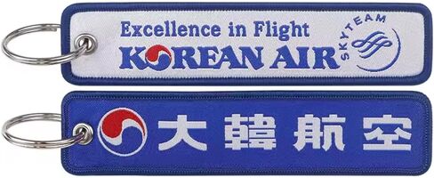 Korean Air Lines Excellence in Flight SkyTeam South Korea Airlines Asia Asian Airline Flag Carrier Aircraft Air Airplane Flight Keychain Key Tag Chain Fob Ring in Kuwait