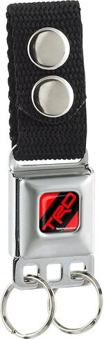Toyota Racing Development TRD Stripe Logo Red Black Keychain, Seatbelt Buckle Keychain, Black in Saudi Arabia