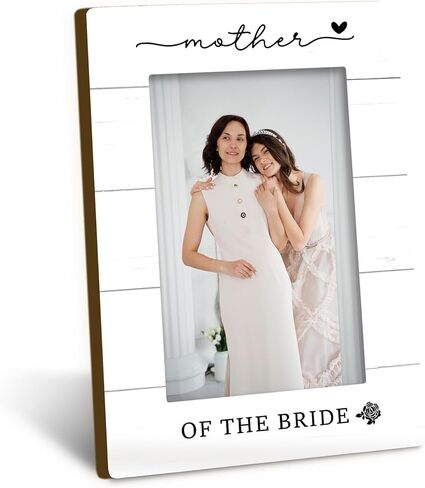 Mother of The Bride Wedding 4x6 Picture Frame, Wedding Day Photo Frame for Brides Mum, Gifts from Bride, Thank You Mom Gift from Daughter Photo Frames for Home Room Desk Shelf Decor in Saudi Arabia