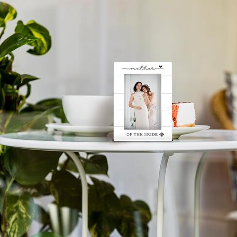 Mother of The Bride Wedding 4x6 Picture Frame, Wedding Day Photo Frame for Brides Mum, Gifts from Bride, Thank You Mom Gift from Daughter Photo Frames for Home Room Desk Shelf Decor in Saudi Arabia