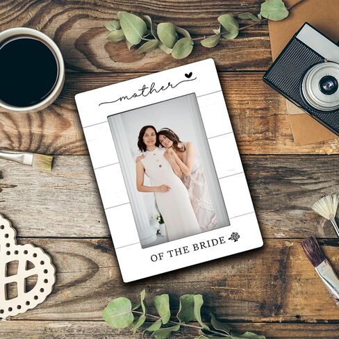 Mother of The Bride Wedding 4x6 Picture Frame, Wedding Day Photo Frame for Brides Mum, Gifts from Bride, Thank You Mom Gift from Daughter Photo Frames for Home Room Desk Shelf Decor in Saudi Arabia