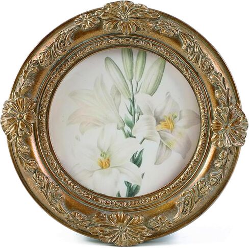 Vintage Picture Frames 5x7 Oval Green Antique Ornate Picture Frames with Embossed Flower,Tabletop and Wall Mount,Glass Front,Retro Victorian Home Decor,Photo Gallery Wall Decor in Saudi Arabia