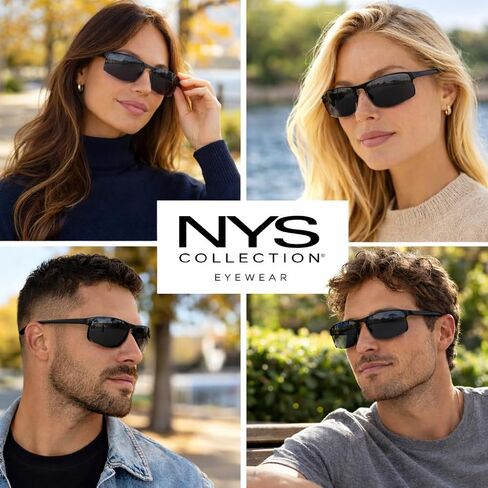 NYS Collection Sleek 100% UV400 Protection Semi-Rimless Sunglasses in Saudi Arabia