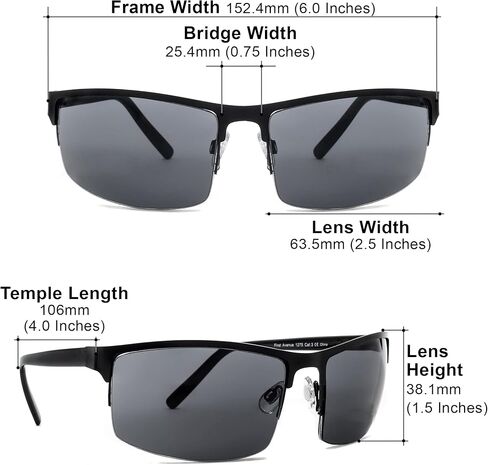 NYS Collection Sleek 100% UV400 Protection Semi-Rimless Sunglasses in Saudi Arabia