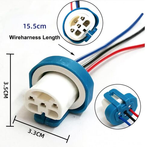 9004 9007 Ceramic Repalcement Wireharness for Headlight Fog Light（Pack of 4 in Kuwait