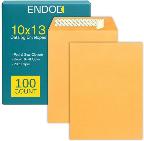 Endoc 9x12 Open End Open Self Seal - 25/Pack - كتالوج مظاريف للمستندات ، الصور - مظاريف كرافت بنية 28 رطل - الأظرف البريدية قشر وختم in Kuwait