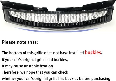 Front Bumper Grille Grill Compatible with For Infiniti G35 2DR Coupe 2003-2007 JDM Sport Style Front Hood Mesh Grille (Glossy Black) in Kuwait