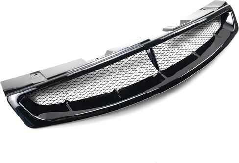Front Bumper Grille Grill Compatible with For Infiniti G35 2DR Coupe 2003-2007 JDM Sport Style Front Hood Mesh Grille (Glossy Black) in Kuwait