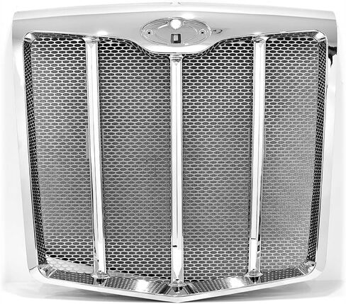 Replacement for Peterbilt 579 Grille Grill Chrome Assembly with Bug screen in Kuwait
