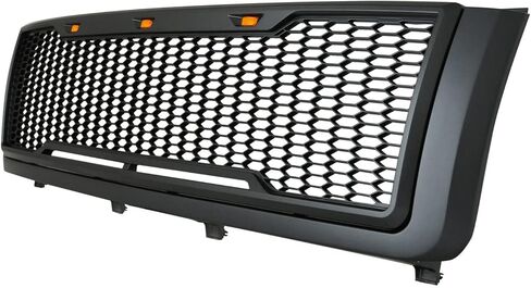 Replacement ABS Upper Grille - Matte Black - with Amber LED Lights Fit for 11-14 Silverado 2500/3500 Heavy Duty in Saudi Arabia