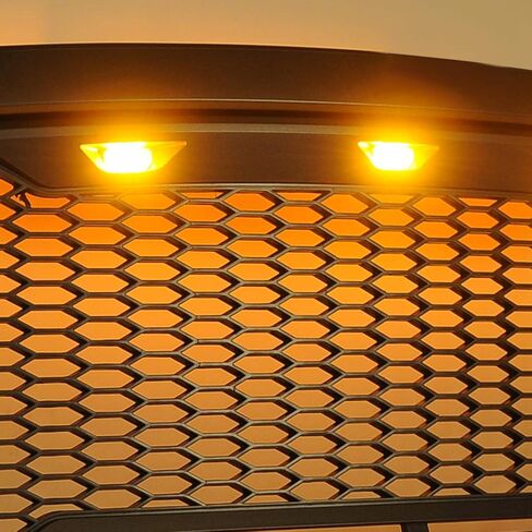 Replacement ABS Upper Grille - Matte Black - with Amber LED Lights Fit for 11-14 Silverado 2500/3500 Heavy Duty in Saudi Arabia