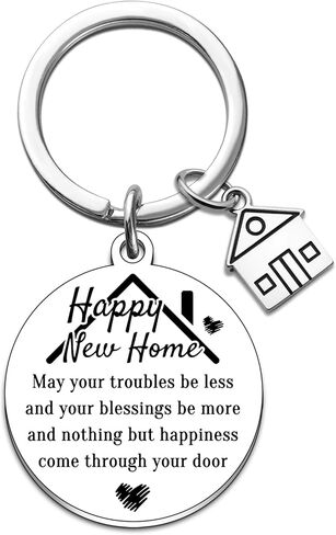 New Home Keychain House Warming Gifts New Home Housewarming Gift Ideas First Homes Gifts for Couple Homeowners Friends Apartment Owners House Stuff Keyring in Kuwait