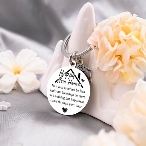 New Home Keychain House Warming Gifts New Home Housewarming Gift Ideas First Homes Gifts for Couple Homeowners Friends Apartment Owners House Stuff Keyring in Kuwait