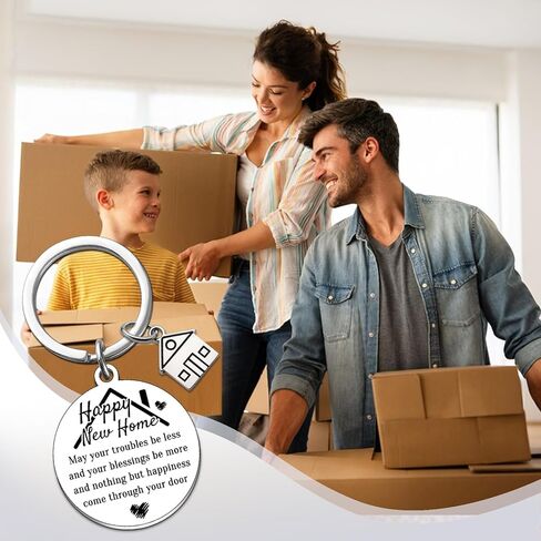 New Home Keychain House Warming Gifts New Home Housewarming Gift Ideas First Homes Gifts for Couple Homeowners Friends Apartment Owners House Stuff Keyring in Kuwait
