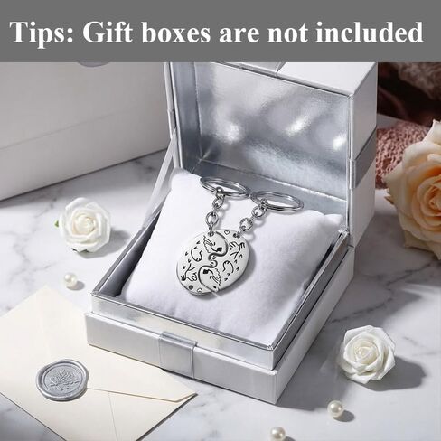 Otter Keychain سلاسل مفاتيح مطابقة مضحكة للأزواج من الفولاذ المقاوم للصدأ الكرتون مطابقة سحر قضاعة البحر للزوجين الصداقة الذكرى السنوية الخطوبة هدية عيد الحب in Kuwait