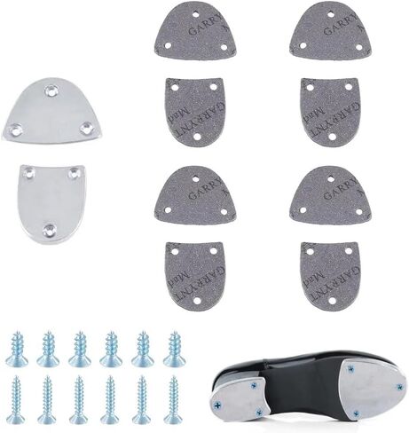 AHANDMAKER 1 Pairs Metal Heel Plates with Screw Nails, Semicircular Shoe Heel Taps Tips Heel Replacement Plate, Boot Heel Repair Kit for Boots and Shoes (Large Sizes) in Saudi Arabia