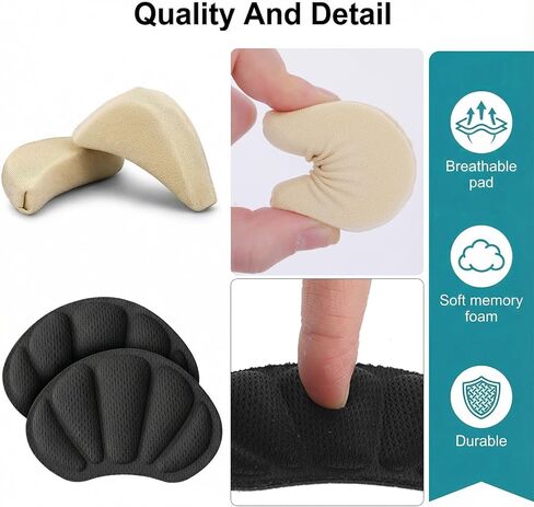 8 Pcs Shoe Filler & Heel Pad Set for Too Big Shoes Inserts to Make Shoes Smaller Shoe Filler Heel Cushion Toe Inserts for LooseShoes for Men Women Heels Sneaker Pain Relief Comfort in Kuwait