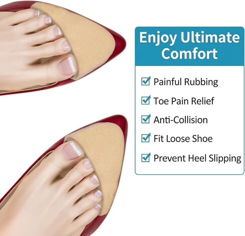 8 Pcs Shoe Filler & Heel Pad Set for Too Big Shoes Inserts to Make Shoes Smaller Shoe Filler Heel Cushion Toe Inserts for LooseShoes for Men Women Heels Sneaker Pain Relief Comfort in Kuwait