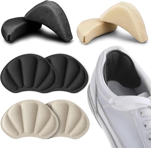 8 Pcs Shoe Filler & Heel Pad Set for Too Big Shoes Inserts to Make Shoes Smaller Shoe Filler Heel Cushion Toe Inserts for LooseShoes for Men Women Heels Sneaker Pain Relief Comfort in Kuwait