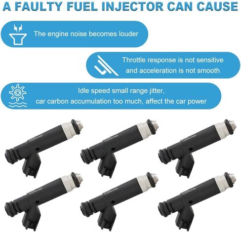 JDMON Fuel Injectors Compatible with Ford F-150 2005-2008 V6 4.2L Replacement for FJ869 800-1905N 8001905N CM-5105 CM5105 5L3Z9F593AA 5C3Z9F593AA in Saudi Arabia