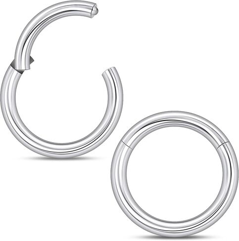20G-2G ASTM F136 التيتانيوم الحاجز الأنف خواتم الأطواق يتوقف الفرس الجزء الحاجز الشفاه الحلمة الدائري الغضروف الزنمة الحلزون النائم أقراط ثقب المجوهرات للنساء الرجال 6mm-19mm in Kuwait