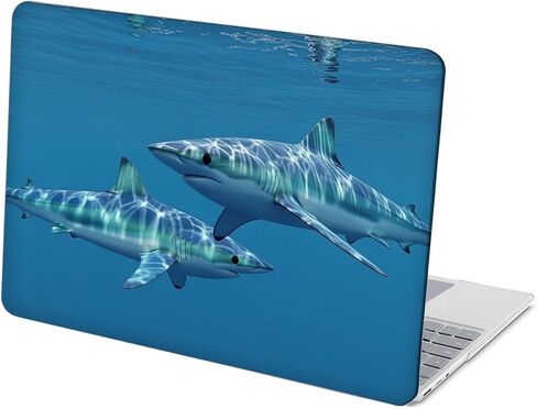Compatible with Surface Laptop 5/4/3 13.5 inch, Hard Shell Case with Keyboard Cover and Screen Protector (Models:1951&1868, 2022 2021 2019 Release) - Shark Attack MC23322 in Saudi Arabia