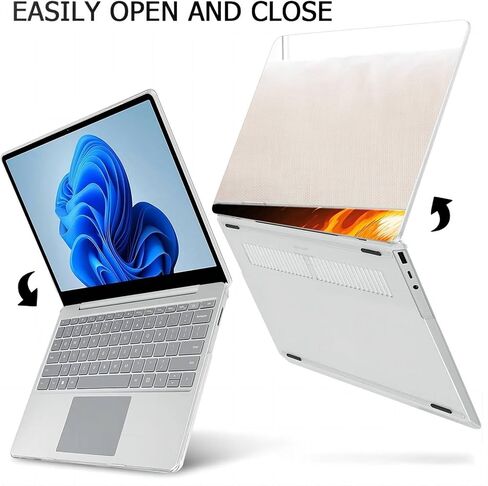 متوافق مع Surface Laptop 5/4/3 مقاس 13.5 بوصة، حافظة صلبة مع غطاء لوحة مفاتيح وواقي شاشة (النماذج: 1951&1868، إصدار 2022 2021 2019) - Red Fox MC22675 in Kuwait