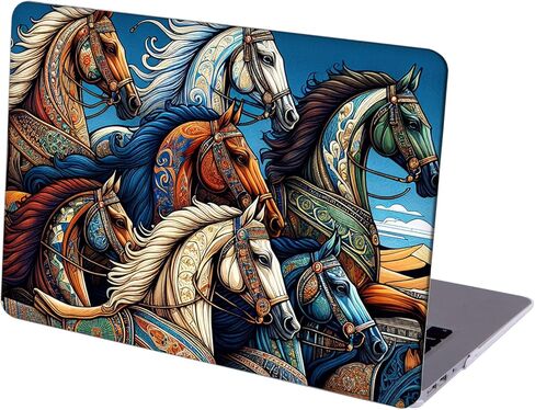 متوافق مع جهاز MacBook Air مقاس 15.3 بوصة، حافظة صلبة مع غطاء لوحة مفاتيح وواقي شاشة (A2941، M2 Chip / A3114، M3 Chip / A3241، M4 Chip، إصدار 2023-2025) - Horse MC23095 in Kuwait