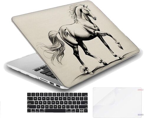متوافق مع جهاز MacBook Air مقاس 15.3 بوصة، حافظة صلبة مع غطاء لوحة مفاتيح وواقي شاشة (A2941، M2 Chip / A3114، M3 Chip / A3241، M4 Chip، إصدار 2023-2025) - Horse MC23095 in Kuwait