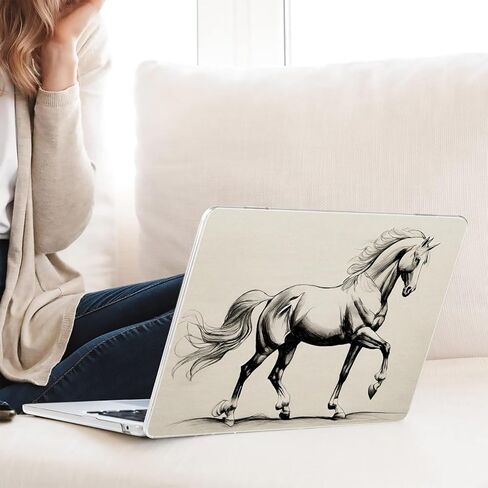 متوافق مع جهاز MacBook Air مقاس 15.3 بوصة، حافظة صلبة مع غطاء لوحة مفاتيح وواقي شاشة (A2941، M2 Chip / A3114، M3 Chip / A3241، M4 Chip، إصدار 2023-2025) - Horse MC23095 in Kuwait