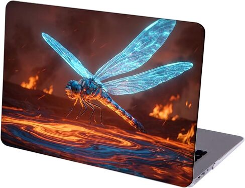 متوافق مع جهاز MacBook Pro مقاس 16 بوصة، حافظة صلبة مع غطاء لوحة مفاتيح وواقي شاشة (A2485، M1 / ​​A2780 M2 / A2991 M3 / A3403 A3186 M4، إصدار 2021-2025) - Dragonflies MC22459 in Kuwait