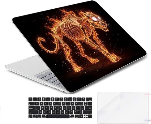 متوافق مع Surface Laptop 5/4/3 مقاس 13.5 بوصة، حافظة صلبة مع غطاء لوحة مفاتيح وواقي شاشة (النماذج: 1951&1868، إصدار 2022 2021 2019) - Tiger Skeleton MC22145 in Kuwait