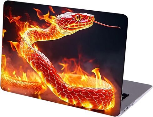 Compatible with MacBook Air 13.6-inch, Hard Shell Case with Keyboard Cover and Screen Protector (A2681, M2 chip / A3113, M3 chip / A3240, M4 chip, 2022-2025 Release) - Snakes MC22574 in Saudi Arabia