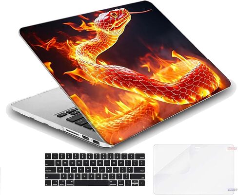 Compatible with MacBook Air 13.6-inch, Hard Shell Case with Keyboard Cover and Screen Protector (A2681, M2 chip / A3113, M3 chip / A3240, M4 chip, 2022-2025 Release) - Snakes MC22574 in Saudi Arabia