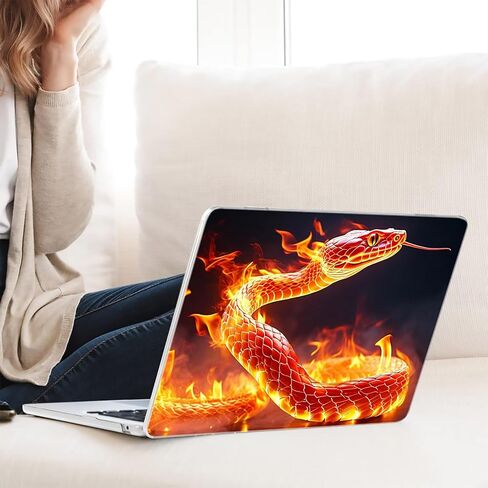 Compatible with MacBook Air 13.6-inch, Hard Shell Case with Keyboard Cover and Screen Protector (A2681, M2 chip / A3113, M3 chip / A3240, M4 chip, 2022-2025 Release) - Snakes MC22574 in Saudi Arabia