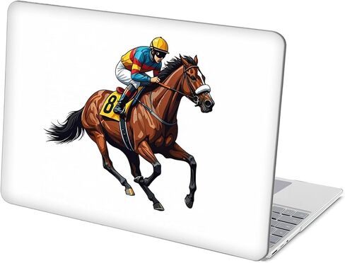 Compatible with Surface Laptop Go 2/1 12.4 inch, Hard Shell Case with Keyboard Cover and Screen Protector (Models:2013&1943, 2022 2020 Release) - Horse Racing MC23273 in Saudi Arabia